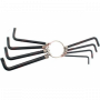 Набор ключей имбусовых TORX  9шт:T10,15,20,25,27,30,40,45,50, оксидированные, на кольце// SPARTA