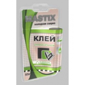 Клей Mastix универсальный БЛИЦ (по влажной поверхности) 55гр, туба (холодная сварка), арт.МС-0108