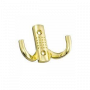 Крючок мебельный 2-х рожковый(золото)