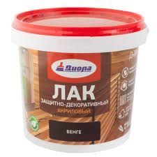 Лак защитно-декоративный "Диола-289" венге 0,9кг/Евроведро (в кор. 12)