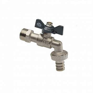 Кран водоразборный 1/2 шаровый ручка под шланг AQualink