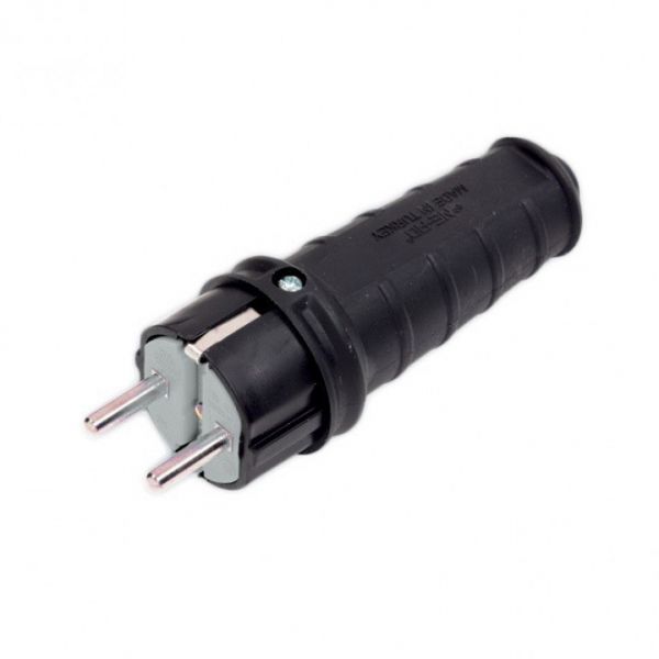 NE-AD вилка прямая каучук 2P+PE 1х16А 220-240V IP44 4001 (Турция)