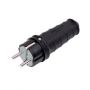 NE-AD вилка прямая каучук 2P+PE 1х16А 220-240V IP44 4001 (Турция)