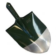 Лопата штыковая закругленная, сталь 65Г, зеленая