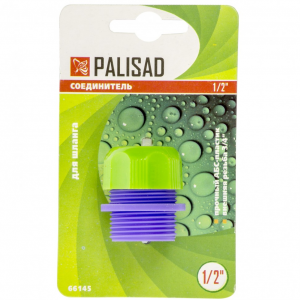Соединитель пластмассовый  для шланга 1/2", с внешней резьбой 3/4"// PALISAD