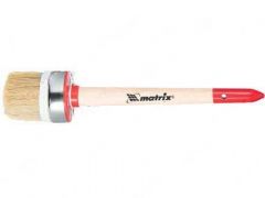 Кисть круглая №16 (55 мм), натуральная щетина, деревянная ручка// MATRIX