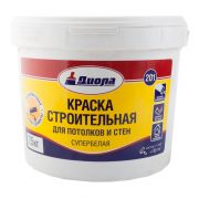 Краска строительная для потолков и стен Д-201 1,5кг