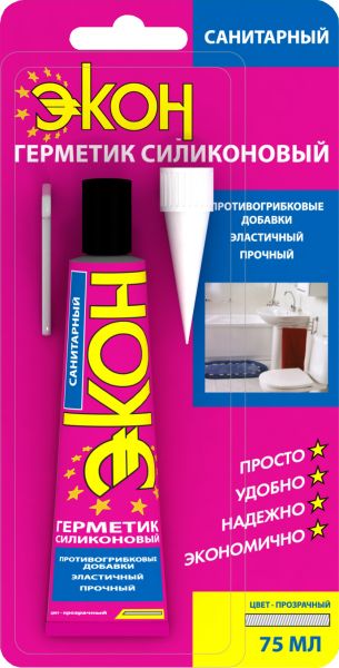 ХЕНКЕЛЬ Герметик Силиконовый Санитарный ЭКОН (белый) (75 мл.) 1535441