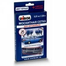 Москитная сетка UNIBOB 0,51м х 1,58м, черная, для автомобиля, 1/50