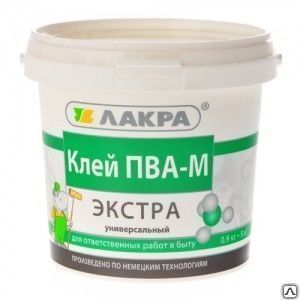 Клей ПВА-М Лакра универсальный Экстра 0,9кг. Л-С