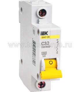 Авт. выкл. ВА47-29 1Р 32А 4,5кА х-ка С ИЭК