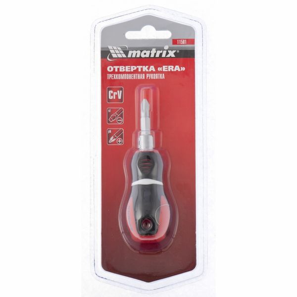 Отвертка комбинированная, SL6,0 / Ph2 х 38 мм, CrV, двухкомп. рукоятка// MATRIX MASTER