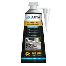 Ultima, герметик силиконовый универсальный бесцветный, 80ml (1к.-12шт.)