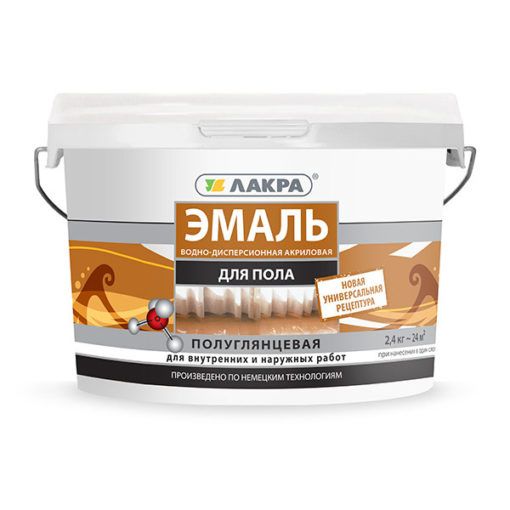 Эмаль акрил. д/пола Лакра Красно-кор. 0,9кг Л-С